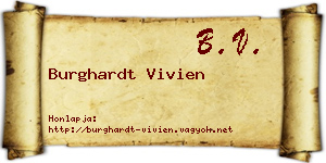 Burghardt Vivien névjegykártya